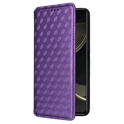 For Huawei nova 11 SE Stand View Cover Rhombus Pattern Imprinted Phone Case