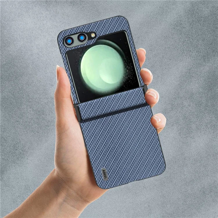 ABEEL For Samsung Galaxy Z Flip5 5G Phone Case Hinge Protection Carbon Fiber Texture Cover