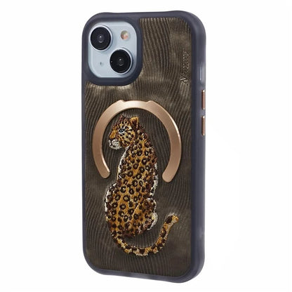 NIMMY For iPhone 15 Embroidery Case Compatible with MagSafe Shockproof Phone Cover