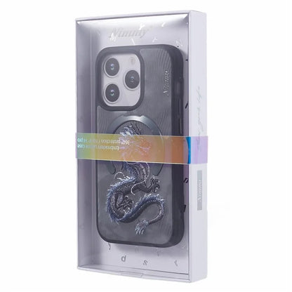 NIMMY For iPhone 14 Pro Embroidery Protective Case Magnetic Phone Cover