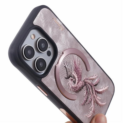 NIMMY For iPhone 14 Pro Embroidery Protective Case Magnetic Phone Cover