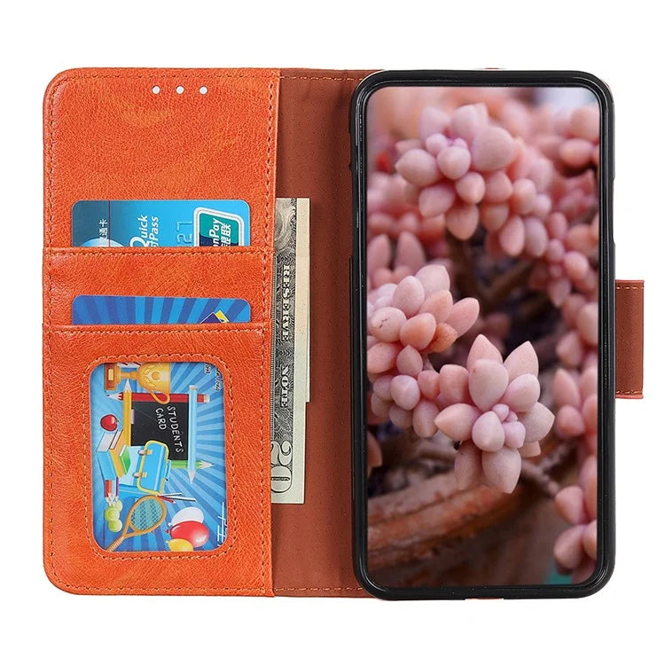 For Samsung Galaxy A35 5G Magnetic Phone Case Nappa Texture Split Leather Shell
