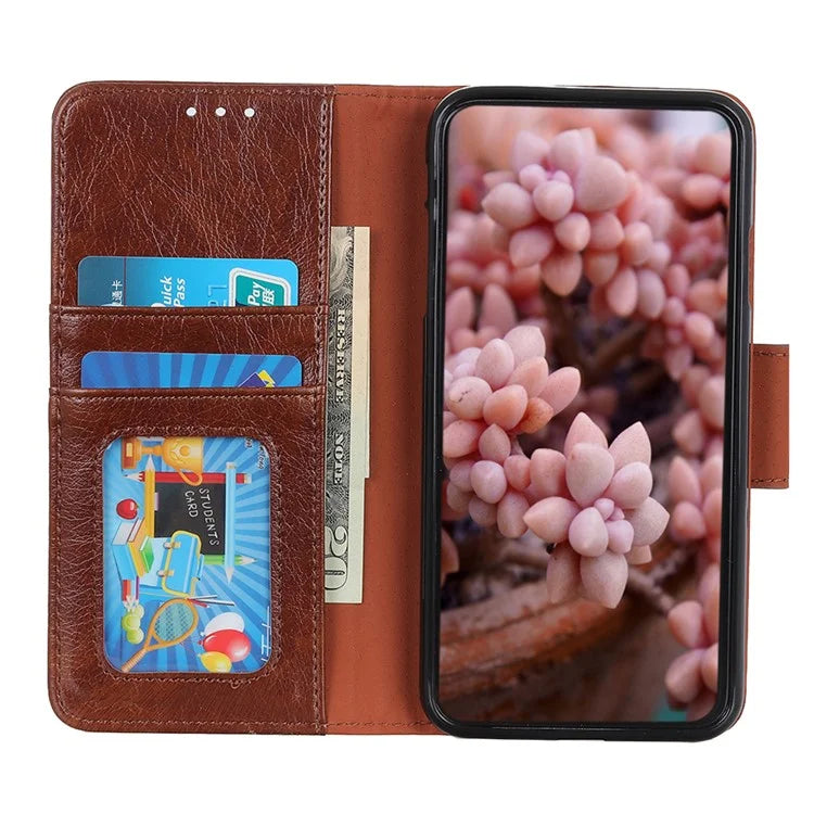 For Samsung Galaxy A35 5G Magnetic Phone Case Nappa Texture Split Leather Shell