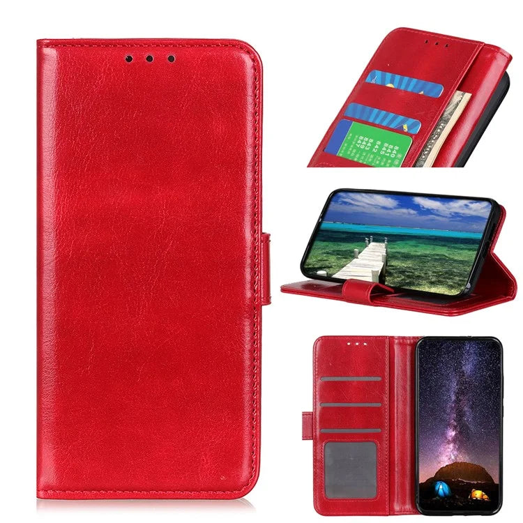 For Samsung Galaxy A35 5G Case Crazy Horse Texture Leather Stand Cover