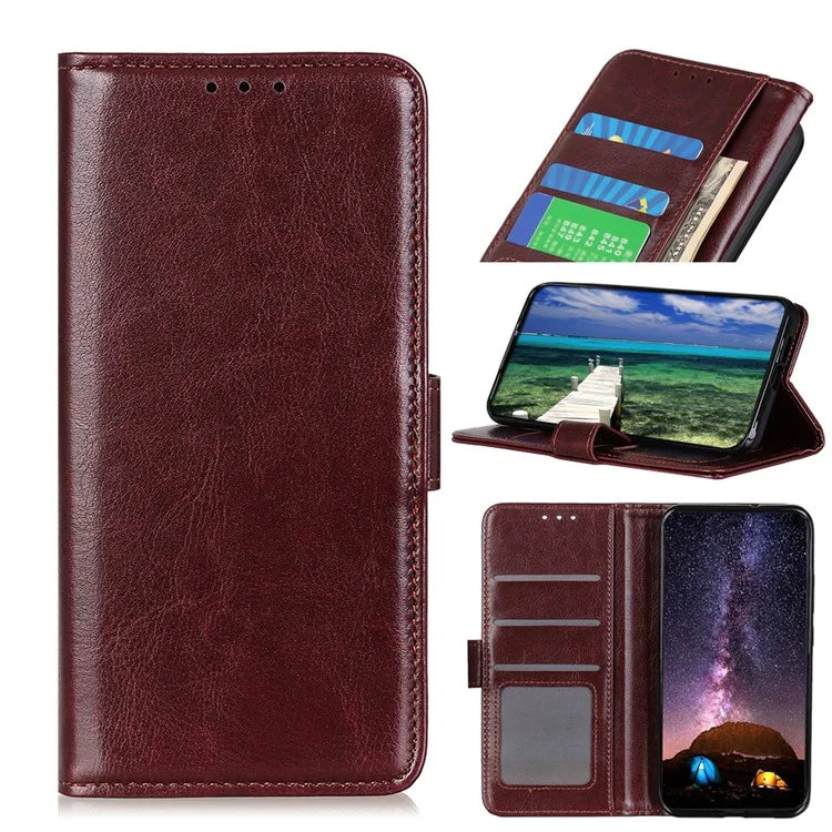 For Samsung Galaxy A35 5G Case Crazy Horse Texture Leather Stand Cover