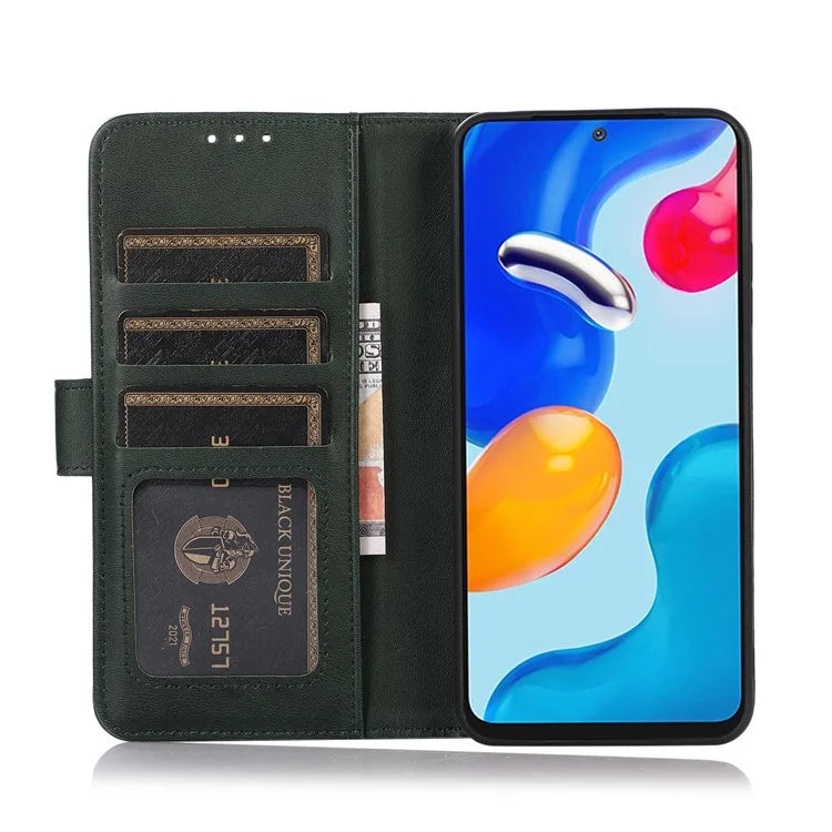For Samsung Galaxy A35 5G Cell Phone Case Cowhide Texture Shockproof Stand Cover