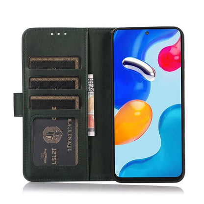 For Samsung Galaxy A35 5G Cell Phone Case Cowhide Texture Shockproof Stand Cover