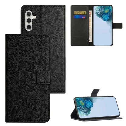 For Samsung Galaxy A35 5G Cell Phone Case Litchi Texture PU Leather Wallet Cover