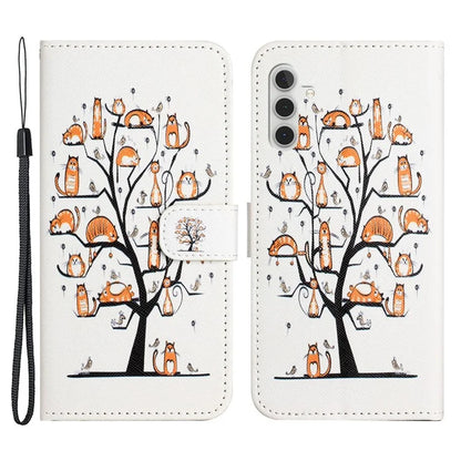For Samsung Galaxy A35 5G Phone Case 3D Pattern PU Leather Wallet Flip Cover