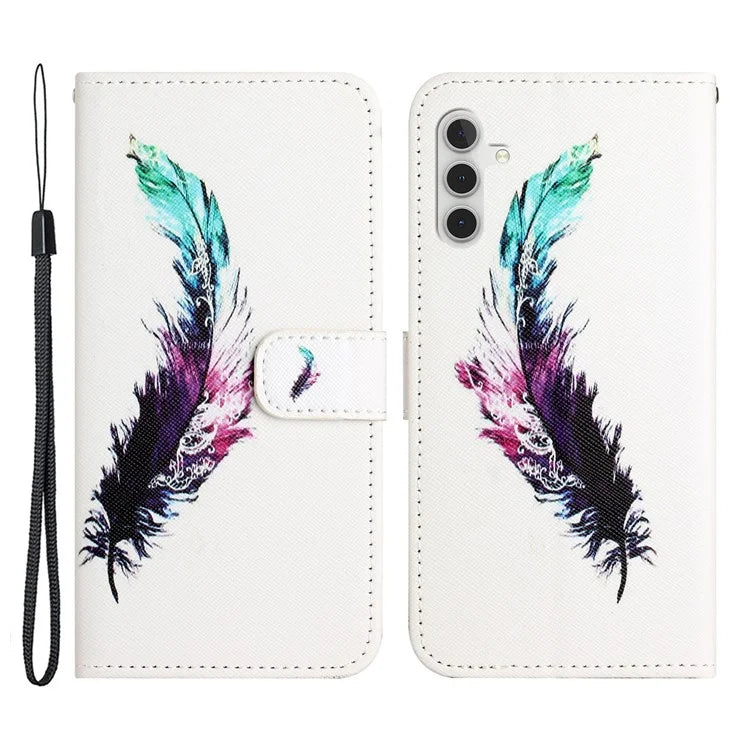 For Samsung Galaxy A35 5G Phone Case 3D Pattern PU Leather Wallet Flip Cover