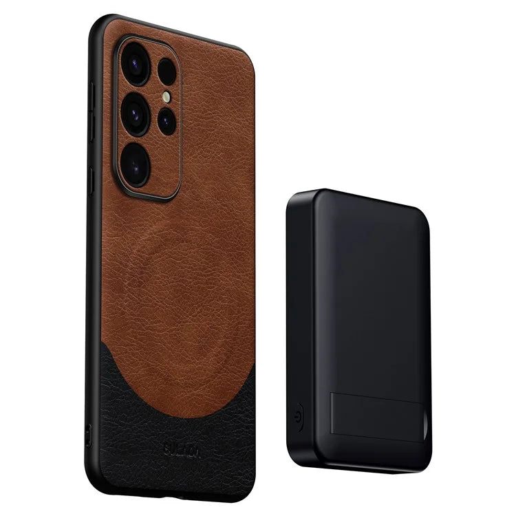 SULADA Magnetic Series for Samsung Galaxy S24 Ultra Case Leather Coating Protective Cover Compatible with MagSafe