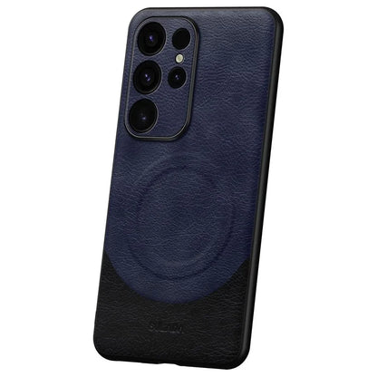 SULADA Magnetic Series for Samsung Galaxy S24 Ultra Case Leather Coating Protective Cover Compatible with MagSafe