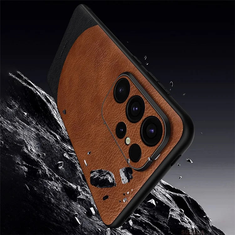 SULADA Magnetic Series for Samsung Galaxy S24 Ultra Case Leather Coating Protective Cover Compatible with MagSafe