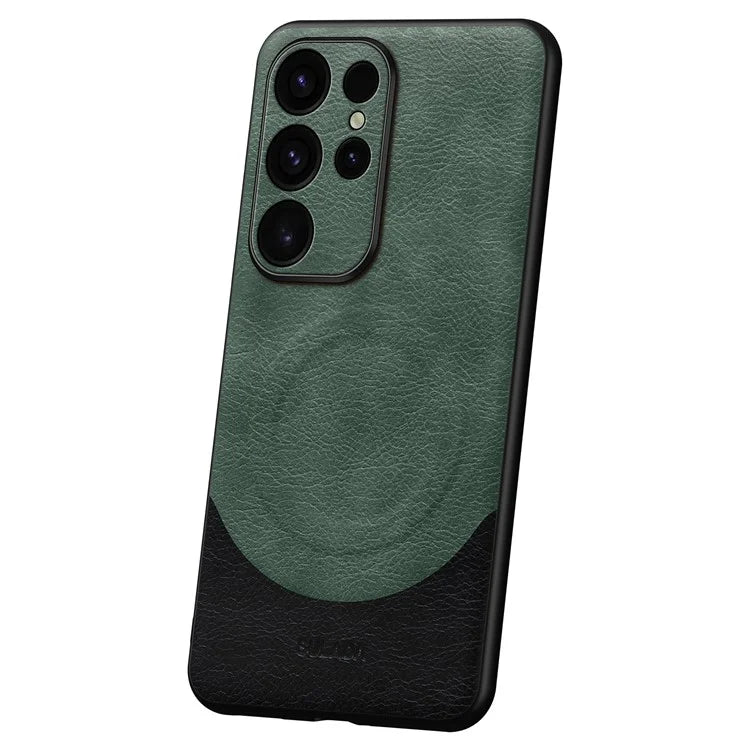 SULADA Magnetic Series for Samsung Galaxy S24 Ultra Case Leather Coating Protective Cover Compatible with MagSafe