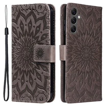 KT Imprinting Flower Series-1 For Samsung Galaxy A25 5G (Global) (161.0 x 76.5 x 8.3mm) Cell Phone Case Leather Wallet Cover