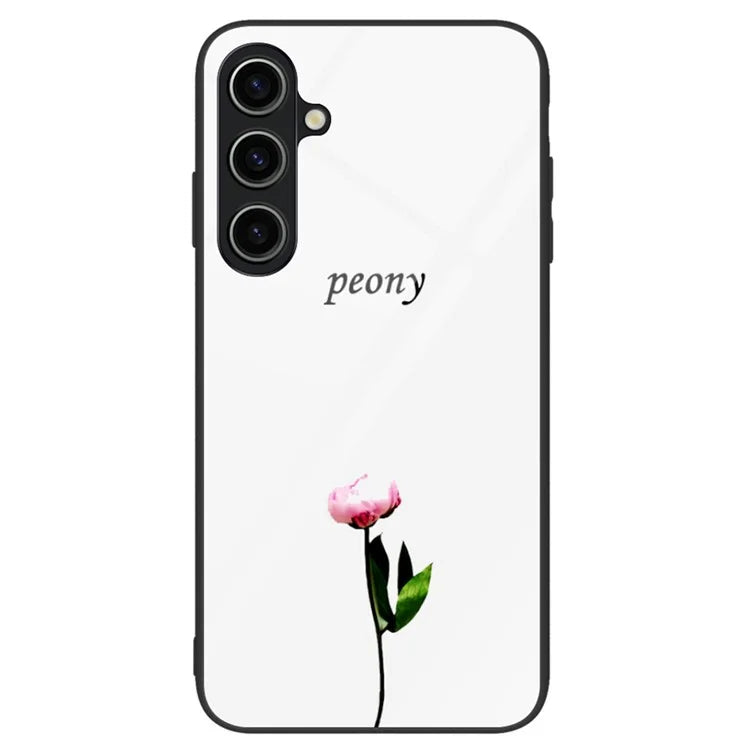 For Samsung Galaxy A15 4G Pattern Cover Anti-Scratch Tempered Glass Phone Back Case