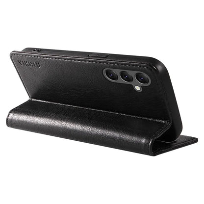 YIKATU YK-006 For Samsung Galaxy A25 5G (Global) (161.0 x 76.5 x 8.3mm) Leather Case Magnetic Folio Flip Wallet Phone Cover