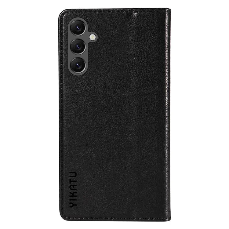 YIKATU YK-006 For Samsung Galaxy A25 5G (Global) (161.0 x 76.5 x 8.3mm) Leather Case Magnetic Folio Flip Wallet Phone Cover
