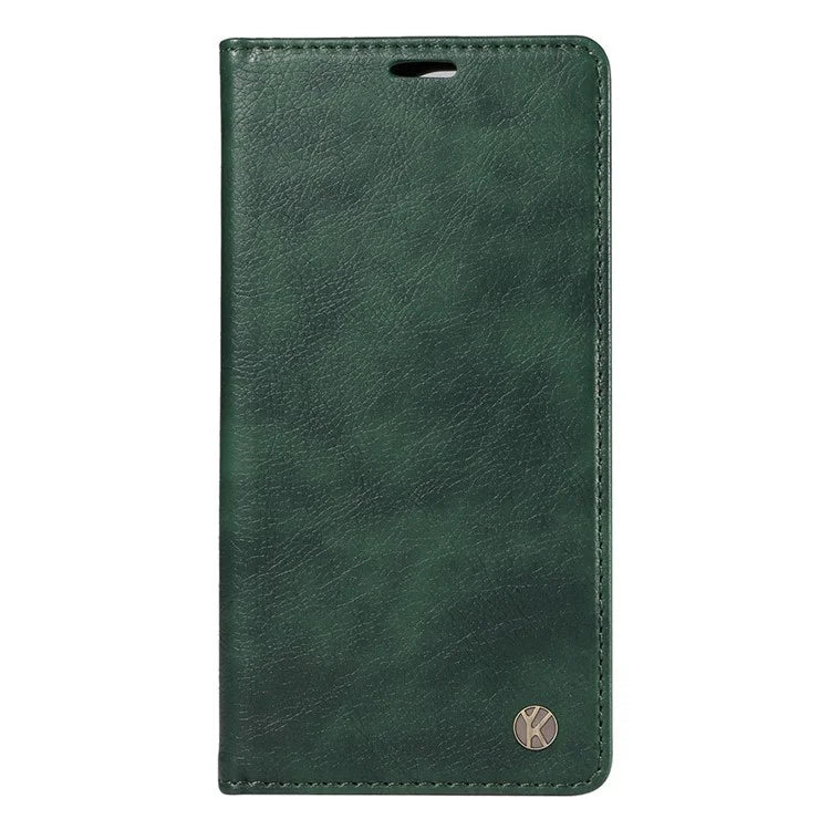 YIKATU YK-006 For Samsung Galaxy A25 5G (Global) (161.0 x 76.5 x 8.3mm) Leather Case Magnetic Folio Flip Wallet Phone Cover