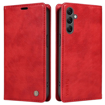 YIKATU YK-006 For Samsung Galaxy A25 5G (Global) (161.0 x 76.5 x 8.3mm) Leather Case Magnetic Folio Flip Wallet Phone Cover