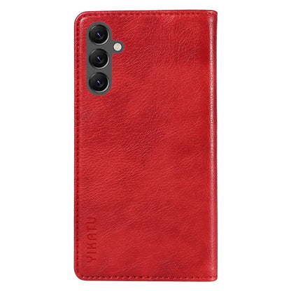 YIKATU YK-006 For Samsung Galaxy A25 5G (Global) (161.0 x 76.5 x 8.3mm) Leather Case Magnetic Folio Flip Wallet Phone Cover