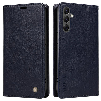 YIKATU YK-006 For Samsung Galaxy A25 5G (Global) (161.0 x 76.5 x 8.3mm) Leather Case Magnetic Folio Flip Wallet Phone Cover