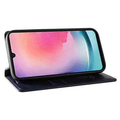 YIKATU YK-006 For Samsung Galaxy A25 5G (Global) (161.0 x 76.5 x 8.3mm) Leather Case Magnetic Folio Flip Wallet Phone Cover