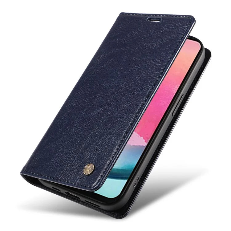 YIKATU YK-006 For Samsung Galaxy A25 5G (Global) (161.0 x 76.5 x 8.3mm) Leather Case Magnetic Folio Flip Wallet Phone Cover
