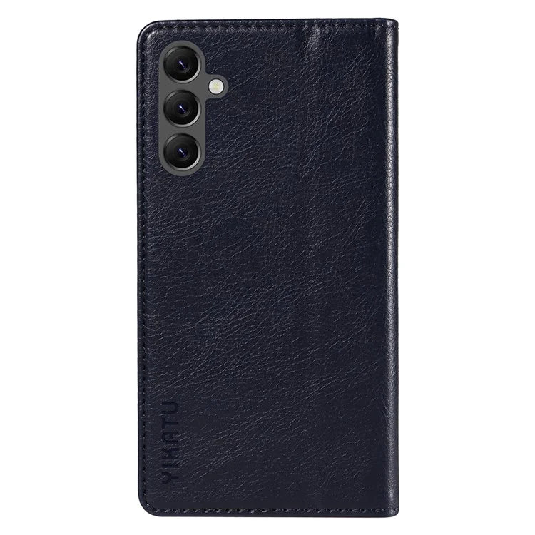 YIKATU YK-006 For Samsung Galaxy A25 5G (Global) (161.0 x 76.5 x 8.3mm) Leather Case Magnetic Folio Flip Wallet Phone Cover