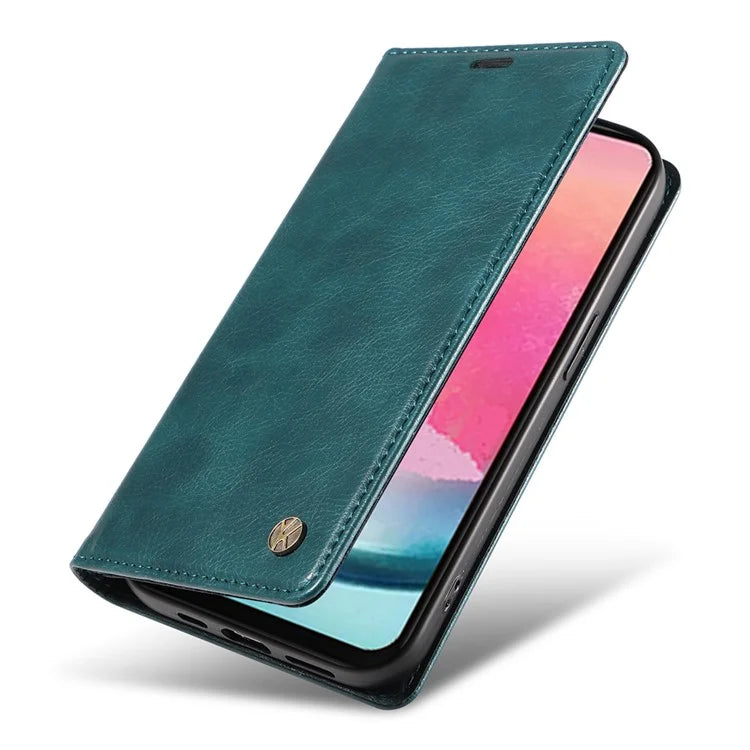 YIKATU YK-006 For Samsung Galaxy A25 5G (Global) (161.0 x 76.5 x 8.3mm) Leather Case Magnetic Folio Flip Wallet Phone Cover