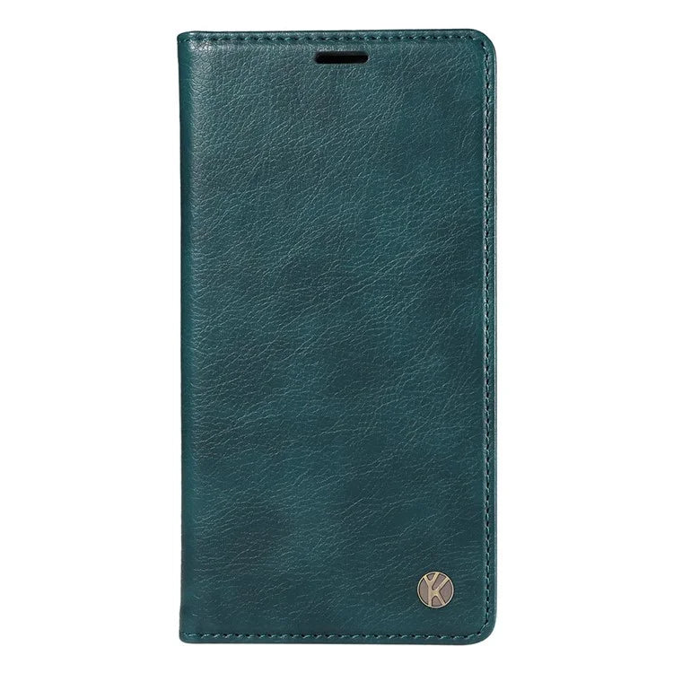 YIKATU YK-006 For Samsung Galaxy A25 5G (Global) (161.0 x 76.5 x 8.3mm) Leather Case Magnetic Folio Flip Wallet Phone Cover