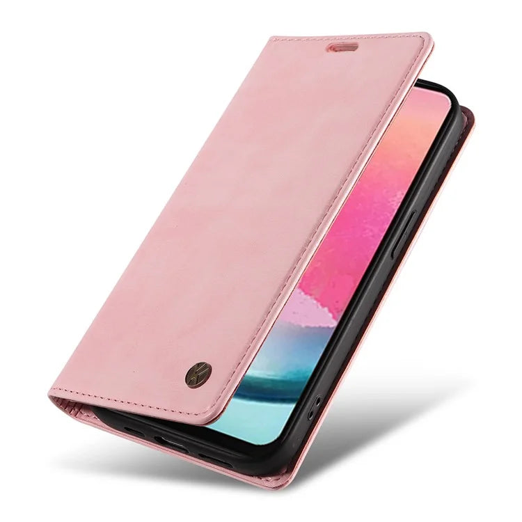 YIKATU YK-006 For Samsung Galaxy A25 5G (Global) (161.0 x 76.5 x 8.3mm) Leather Case Magnetic Folio Flip Wallet Phone Cover