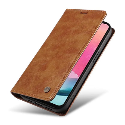 YIKATU YK-006 For Samsung Galaxy A25 5G (Global) (161.0 x 76.5 x 8.3mm) Leather Case Magnetic Folio Flip Wallet Phone Cover