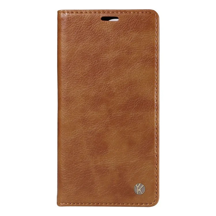 YIKATU YK-006 For Samsung Galaxy A25 5G (Global) (161.0 x 76.5 x 8.3mm) Leather Case Magnetic Folio Flip Wallet Phone Cover