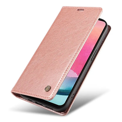 YIKATU YK-006 For Samsung Galaxy A25 5G (Global) (161.0 x 76.5 x 8.3mm) Leather Case Magnetic Folio Flip Wallet Phone Cover