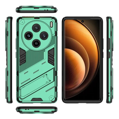 For vivo X100 5G Kickstand Cover PC+TPU Shockproof Protective Case