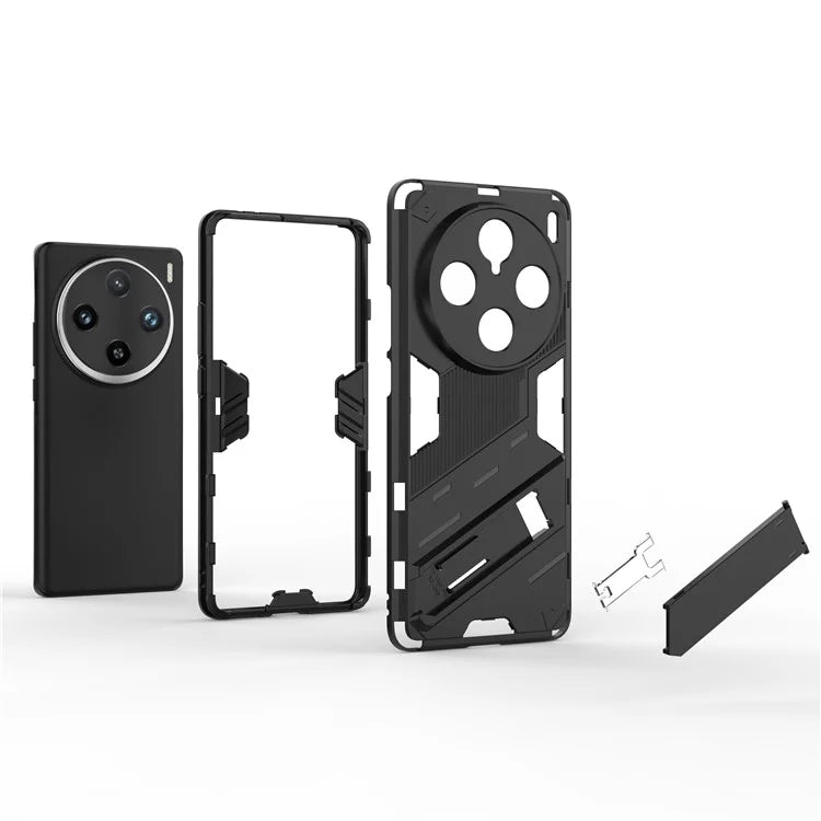 For vivo X100 5G Kickstand Cover PC+TPU Shockproof Protective Case