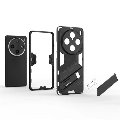 For vivo X100 5G Kickstand Cover PC+TPU Shockproof Protective Case