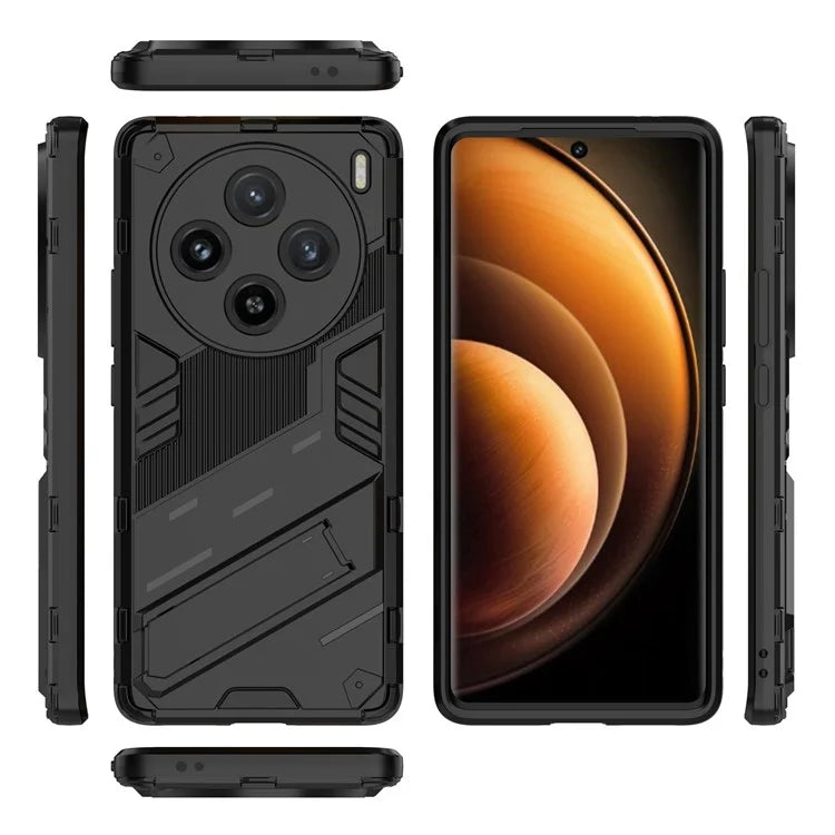 For vivo X100 5G Kickstand Cover PC+TPU Shockproof Protective Case