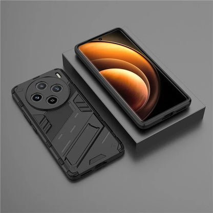 For vivo X100 5G Kickstand Cover PC+TPU Shockproof Protective Case