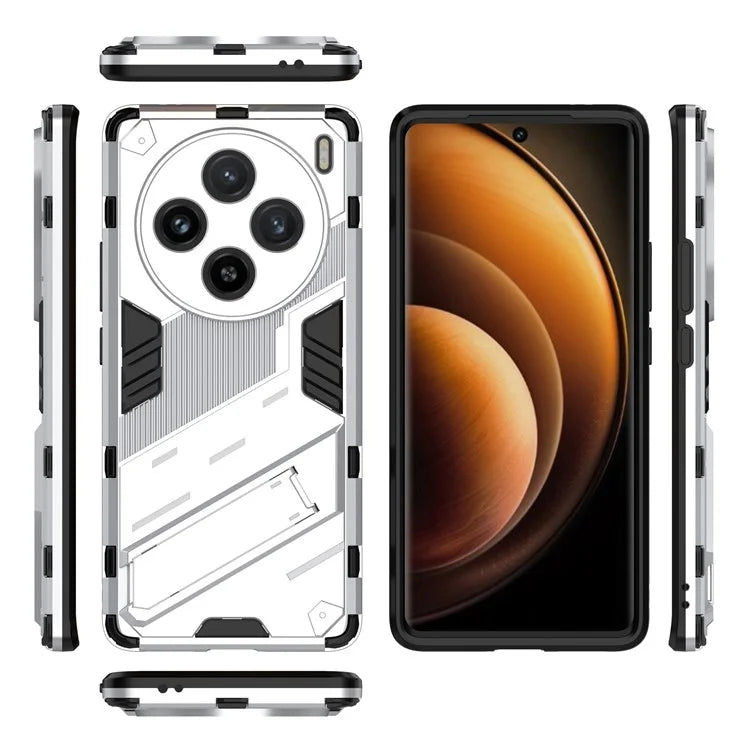 For vivo X100 5G Kickstand Cover PC+TPU Shockproof Protective Case