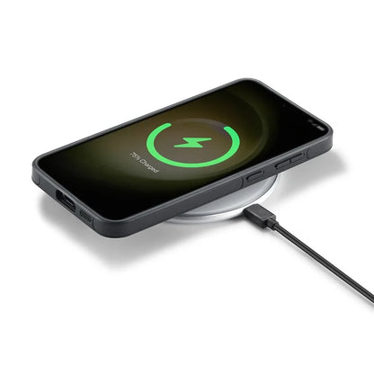 DG.MING For Samsung Galaxy S24 Case Anti-drop PU Leather Coating Phone Back Cover