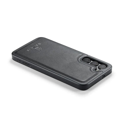 DG.MING For Samsung Galaxy S24 Case Anti-drop PU Leather Coating Phone Back Cover