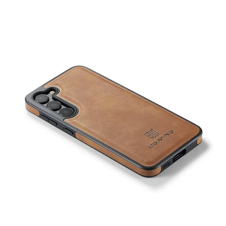 DG.MING For Samsung Galaxy S24 Case Anti-drop PU Leather Coating Phone Back Cover
