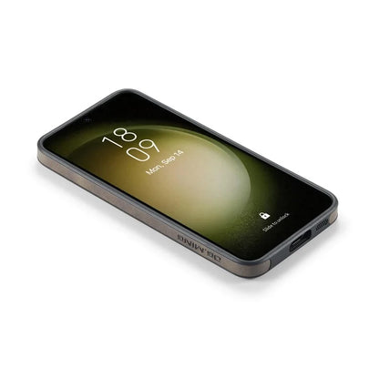 DG.MING For Samsung Galaxy S24 Case Anti-drop PU Leather Coating Phone Back Cover