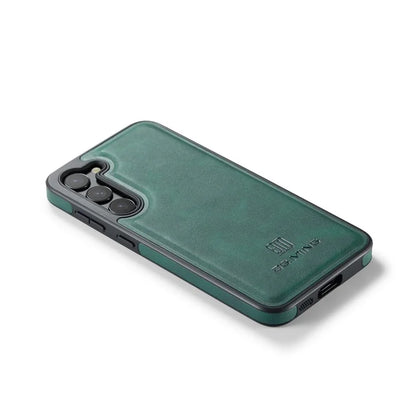 DG.MING For Samsung Galaxy S24 Case Anti-drop PU Leather Coating Phone Back Cover