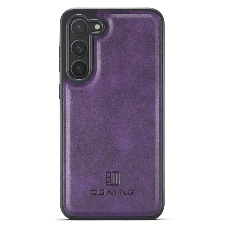 DG.MING For Samsung Galaxy S24 Case Anti-drop PU Leather Coating Phone Back Cover