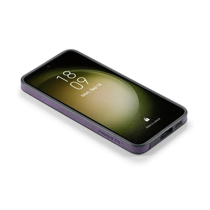 DG.MING For Samsung Galaxy S24 Case Anti-drop PU Leather Coating Phone Back Cover