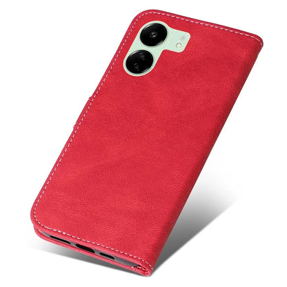 For Xiaomi Redmi 13C 4G / Poco C65 4G Phone Case PU Leather Three-color Splicing Flip Cover
