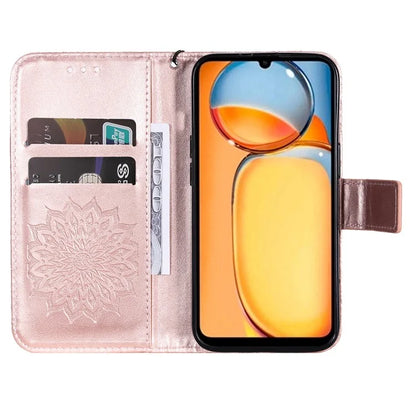 KT Imprinting Flower Series-1 For Xiaomi Redmi 13C 4G / Poco C65 4G Case Leather Wallet Phone Protector